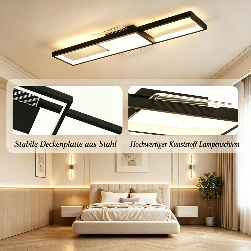 Plafoniera LED rettangolare da 43W, 70x30 cm, 3000¨C6000K, 4600LM con telecomando (solo con plafoniera LED)