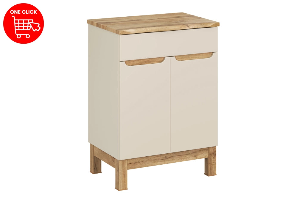 Set mobili bagno 60 cm con piano Bali Cashmere 60 x 1401 x 46 cm