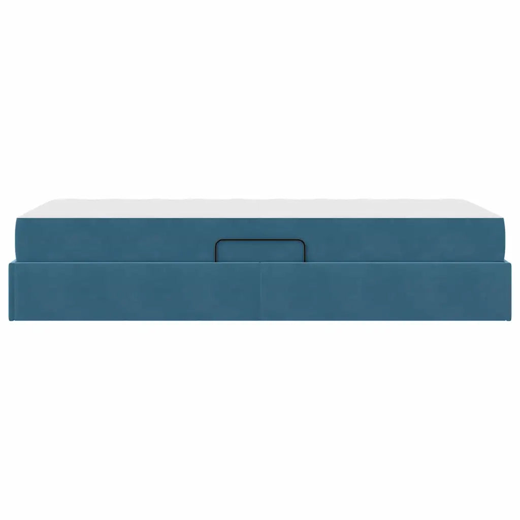 Letto con contenitore e materasso Blu Scuro 100 x 200 cm 3399704