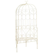 Panchina da Giardino 95 cm in Ferro Bianco Anticato cod mxl 49366