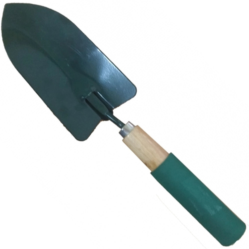 Trade Shop - Paletta In Acciaio Manico In Legno E Gomma Raccogli Terra Giardinaggio Giardino -