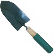Trade Shop - Paletta In Acciaio Manico In Legno E Gomma Raccogli Terra Giardinaggio Giardino -