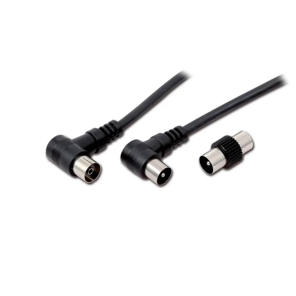 CAVO ANTENNA CON SPINA E PRESA A 90° IEC 9.5MM 200