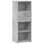 Credenza | Madia | Buffet da pranzo | Armadio da pranzo Grigio Cemento 45x42,5x124 cm in Legno Multistrato