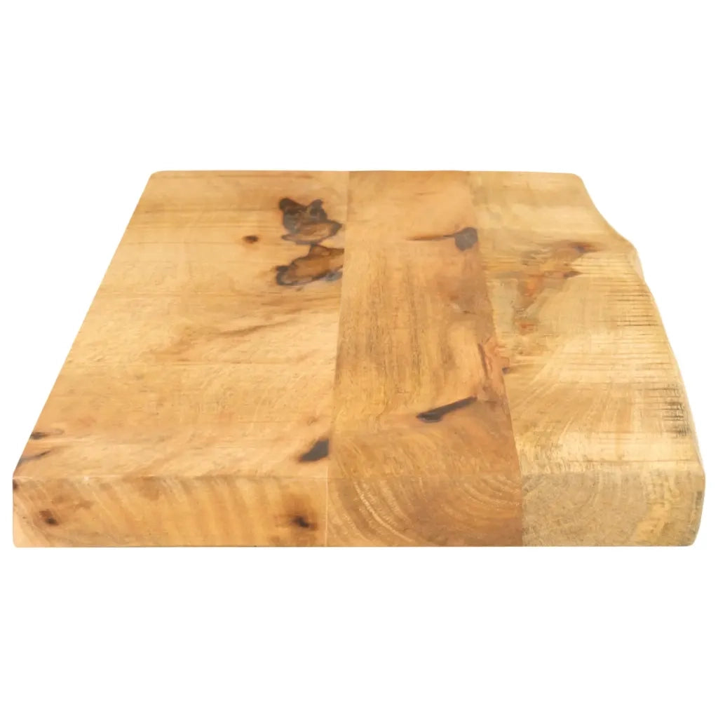Piano Tavolo 70x20x2,5cm Bordi Vivi Legno Massello Mango Grezzo 370321