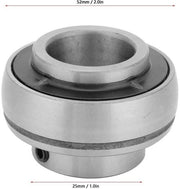 Blocco di supporto per cuscino 25mm - Flangia sferica in acciaio - Rivestimento - Leggero - Autoallineante - Adatto per macchine agricole