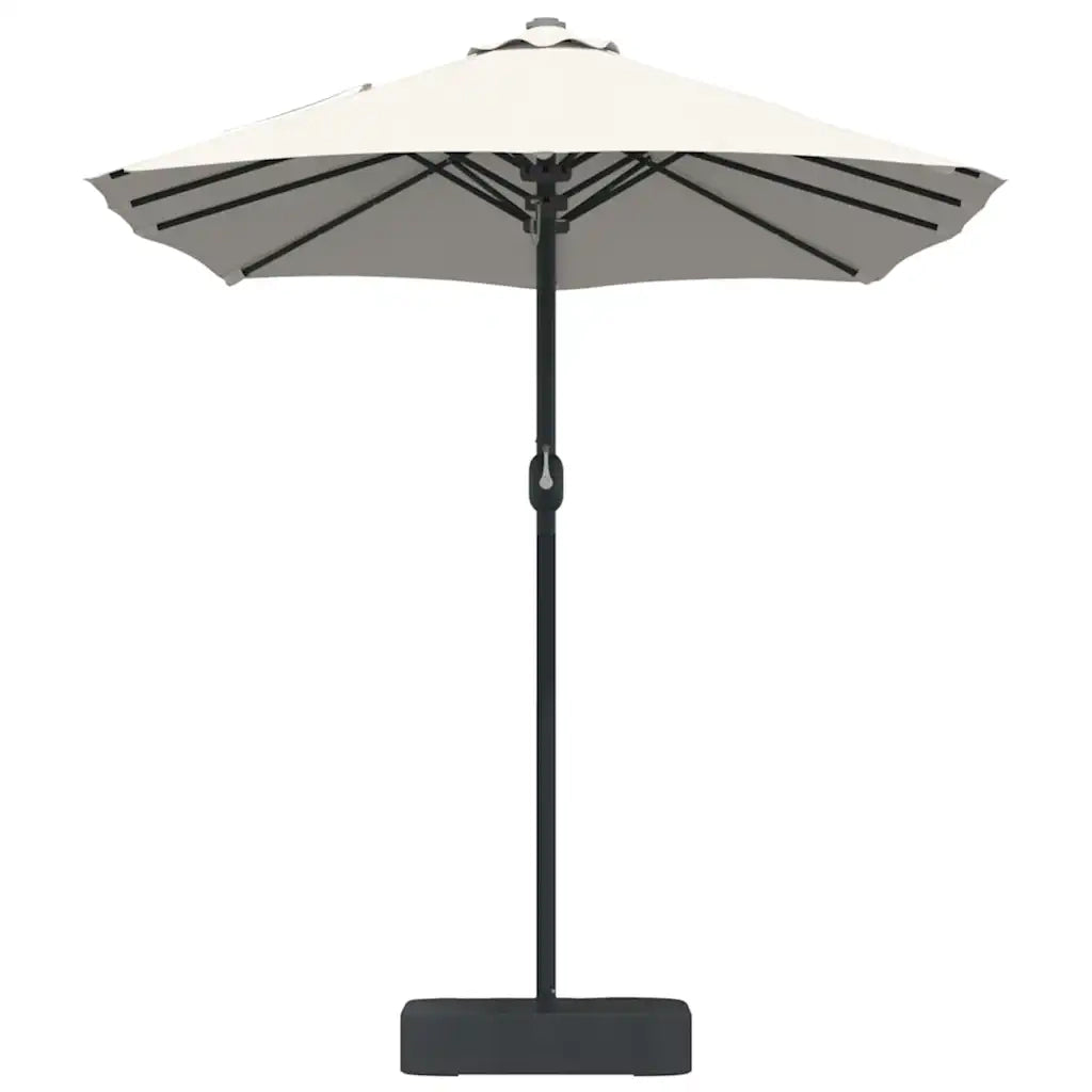 vidaXL Ombrello da giardino Sabbia 385 x 209 x 244 cm Tessuto