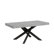 Tavolo allungabile 90x180/440 cm Volantis telaio Antracite - Cemento