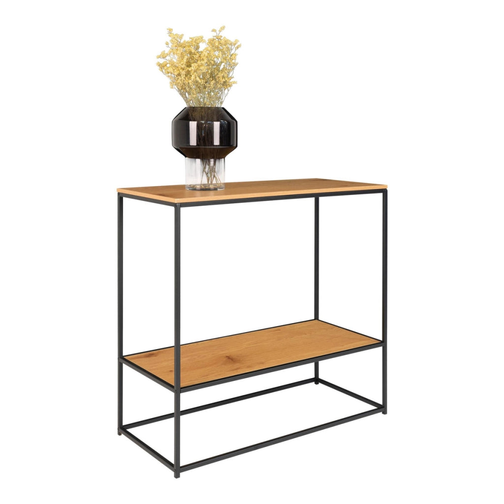 Tavolo Consolle Vita, Marrone, Metallo, 36x80x80 cm
