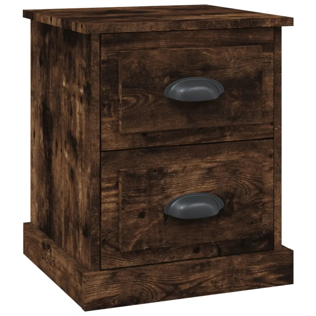 Comodino-Tavolino da notte Rovere Fumo 39x39x47,5 cm in Legno Multistrato