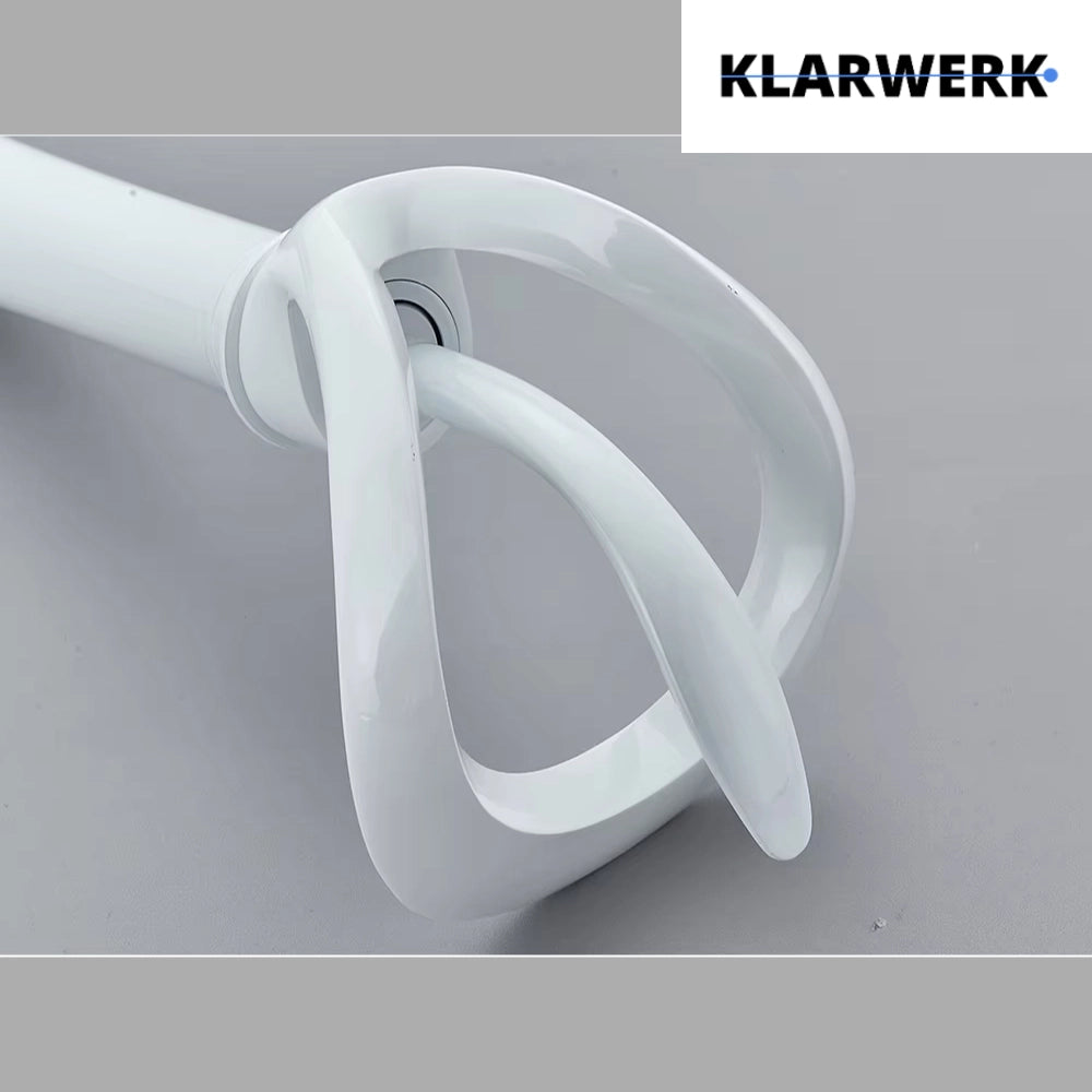 NAVIS | Rubinetto da bagno a cascata di design bianco alto | Elegante  in acciaio inox premium per lavelli alti miscelatore 2 attacchi