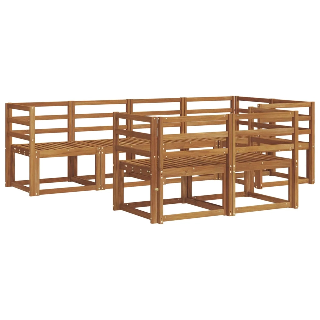 Set di divani da esterno 7 pcs Naturale