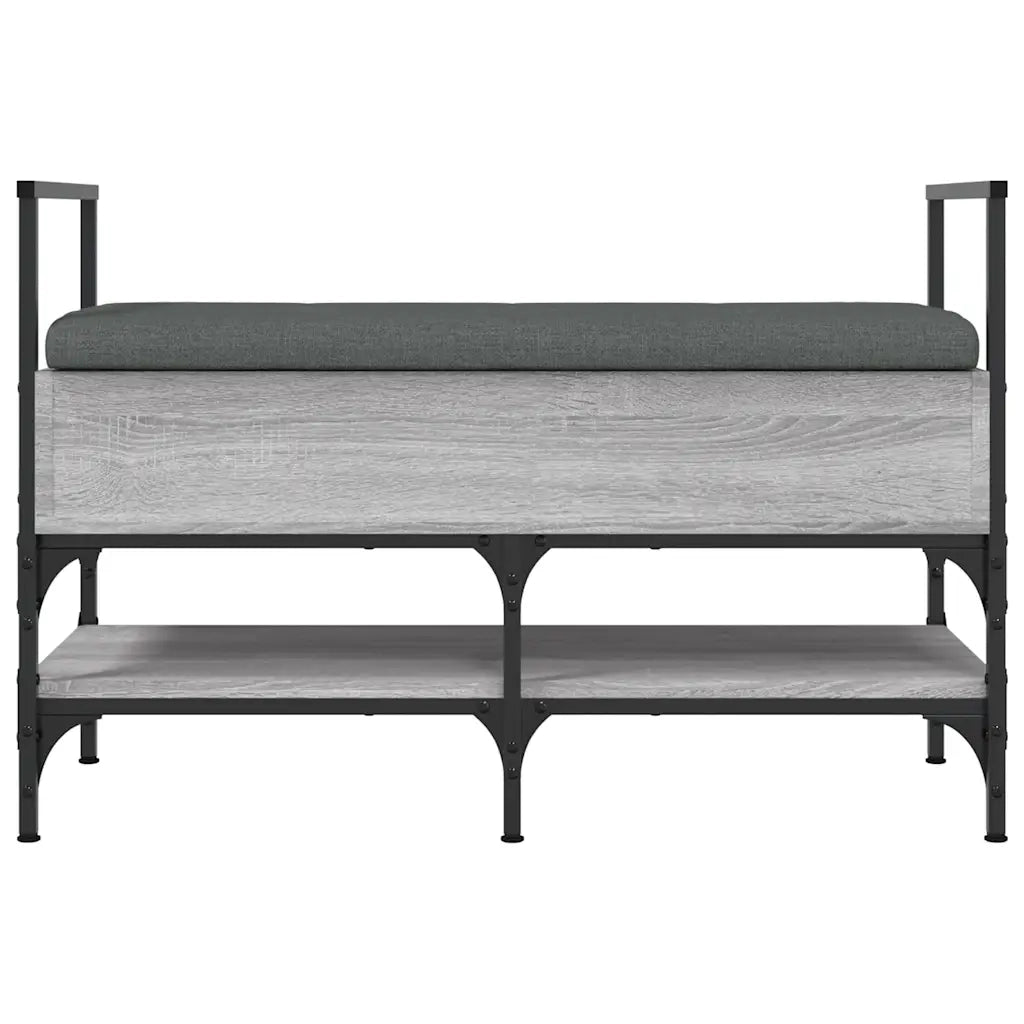 Panca Porta Scarpe-Sgabello-Panca Scarpiera Grigio Sonoma 85,5x42x57,5 cm