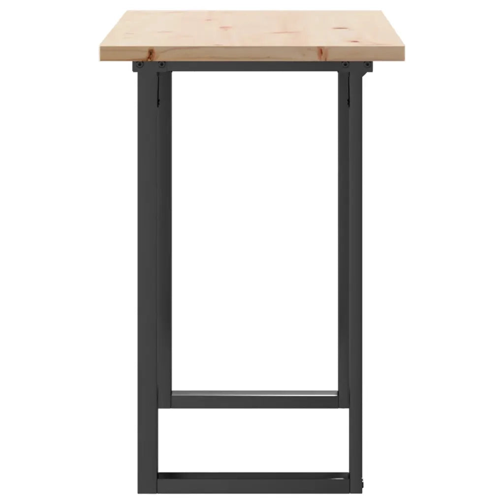 Tavolo da Pranzo | Tavolo da cucina Telaio a O 100x50x75,5 cm Legno Pino e Acciaio