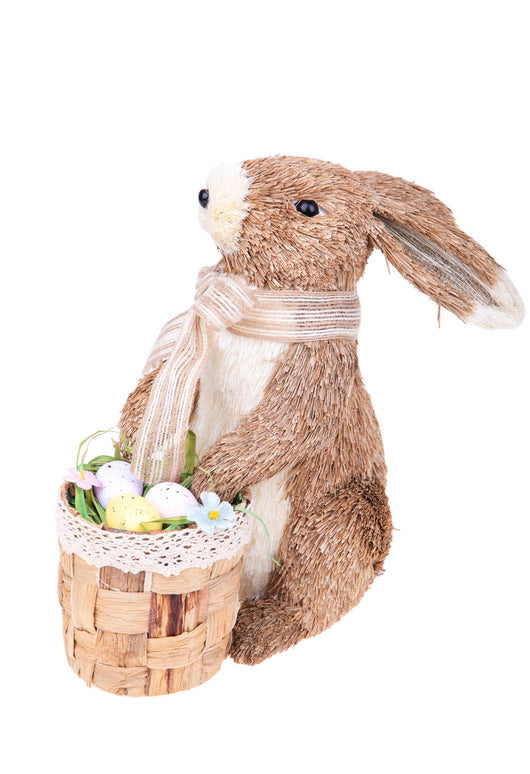 Coniglio con Cesto 21 H 29 cm