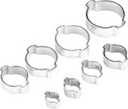 Assortimento di Clip per Sfioro in Acciaio Inossidabile - 10 pezzi - Clip per Sfioro Regolabili - Clip per Tubi a Due Ore - 5-23 mm - Ideali per le Tubazioni - Clip per Sfioro
