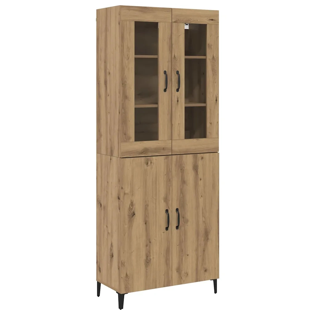 Credenza 2 pcs Rovere artigianale Legno multistrato