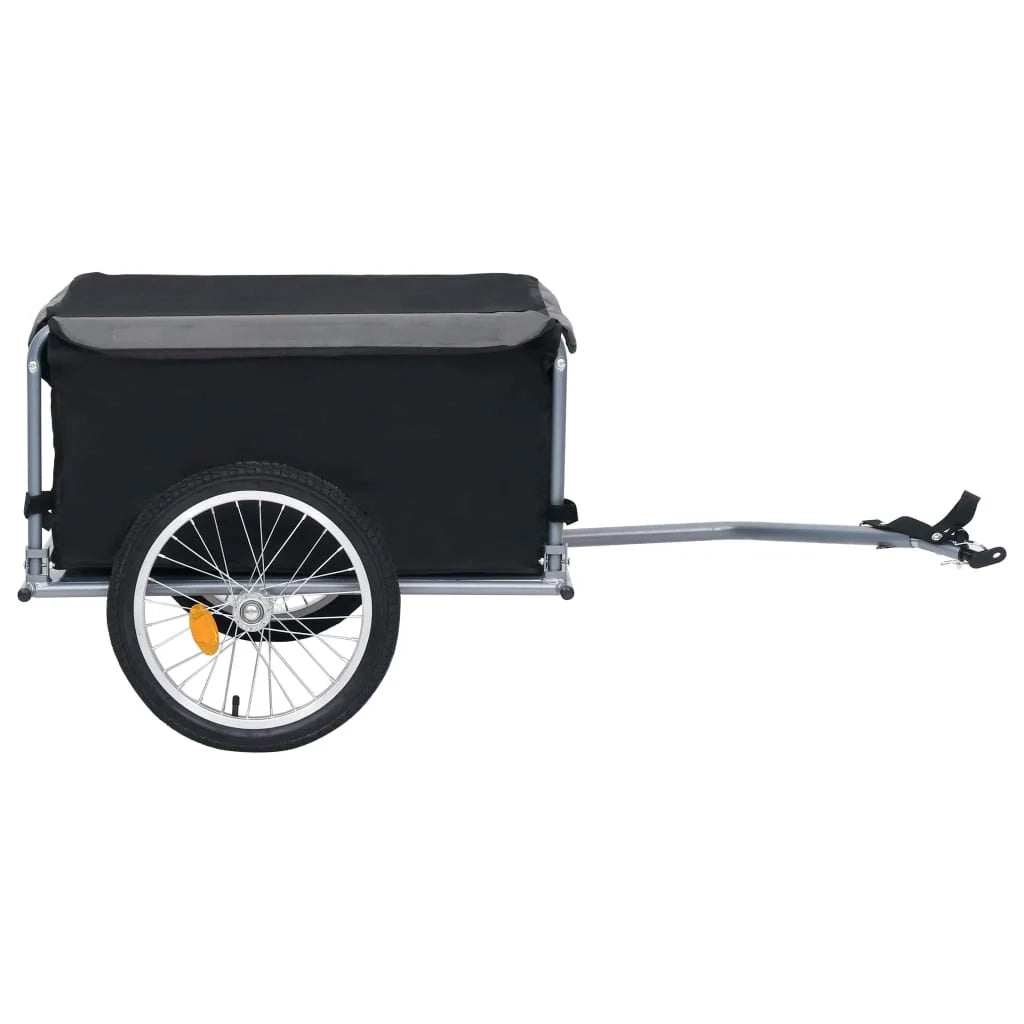 Rimorchio per bicicletta 65 kg nero e grigio 02_0004487