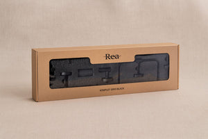 Set Accessori Da Bagno Grid Black 4 Pezzi