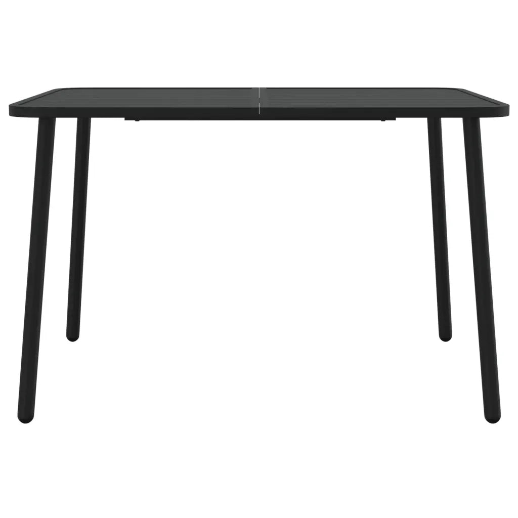 Tavolo da Giardino Antracite 110x80x71 cm Acciaiocod mxl 127381