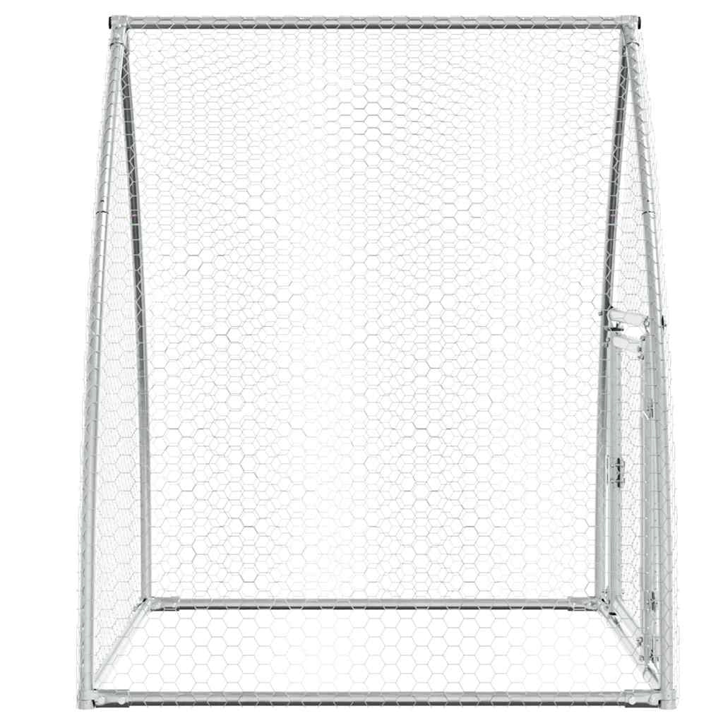 Pollaio argento 100 x 105 x 120 cm acciaio zincato Argento 02_0041665