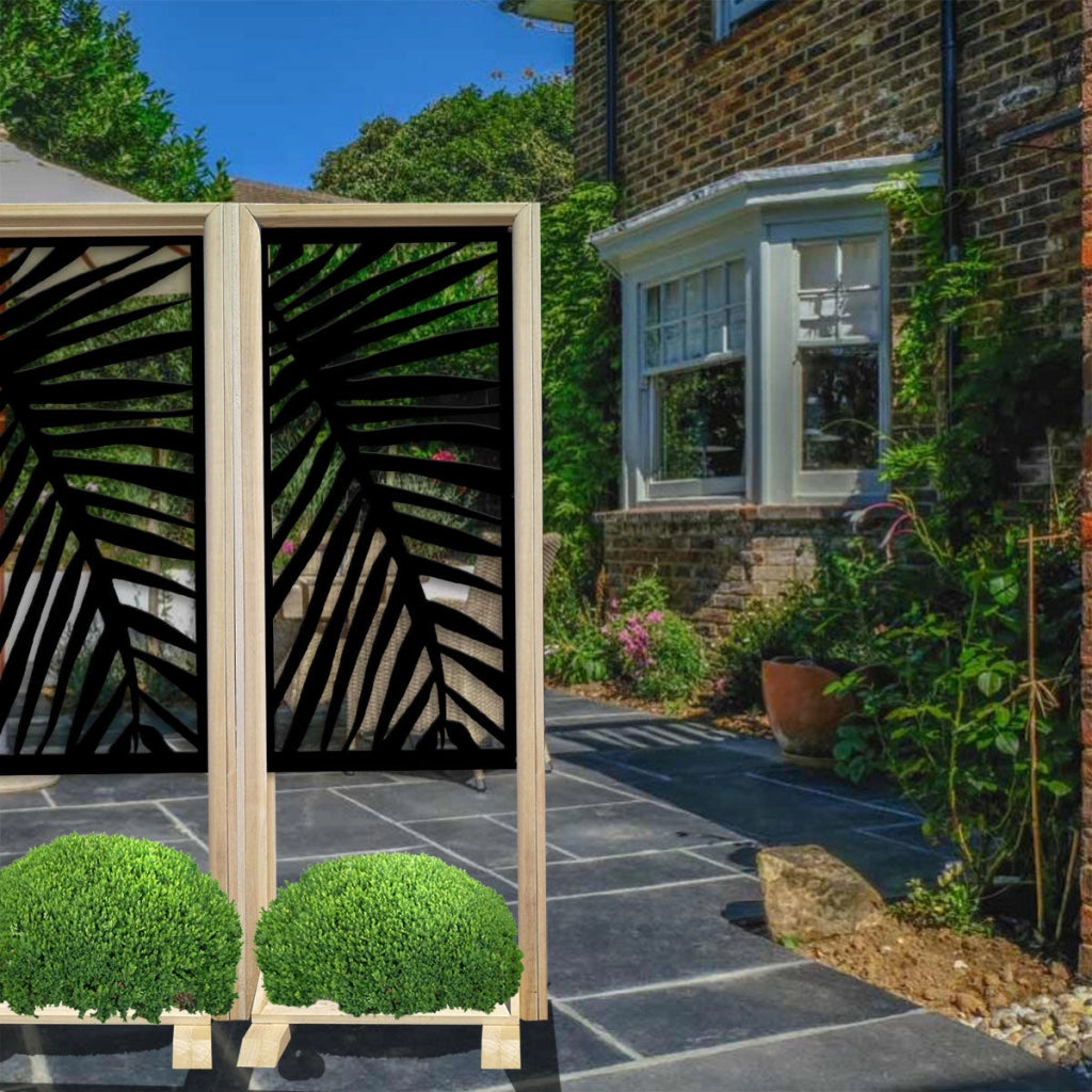 PALMA - Separè - Paravento modulabile - 70x190cm - in Legno e PVC Colore: nero