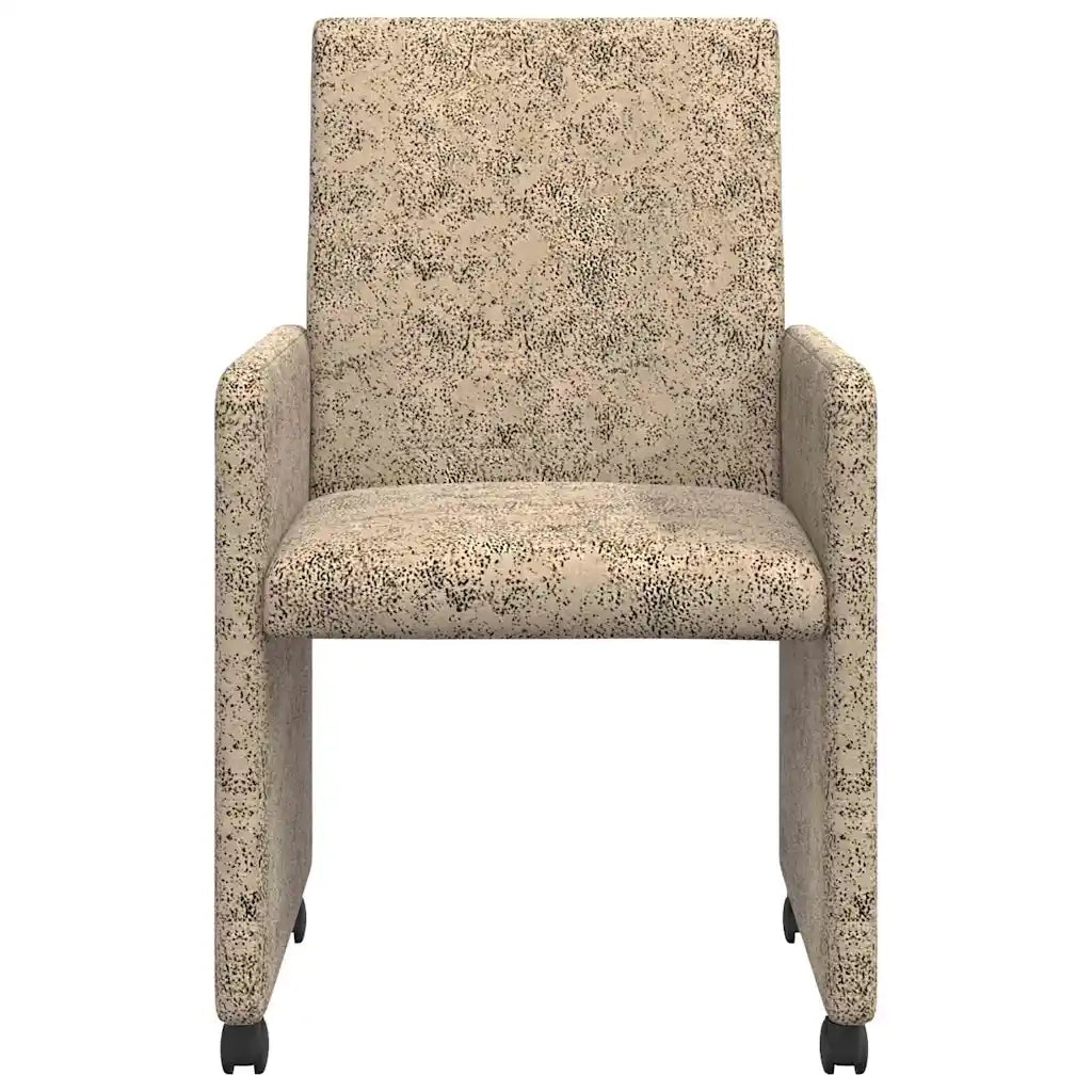Sedie da Pranzo con Ruote 2 pcs Grigio chiaro 57 x 66 x 94 cm