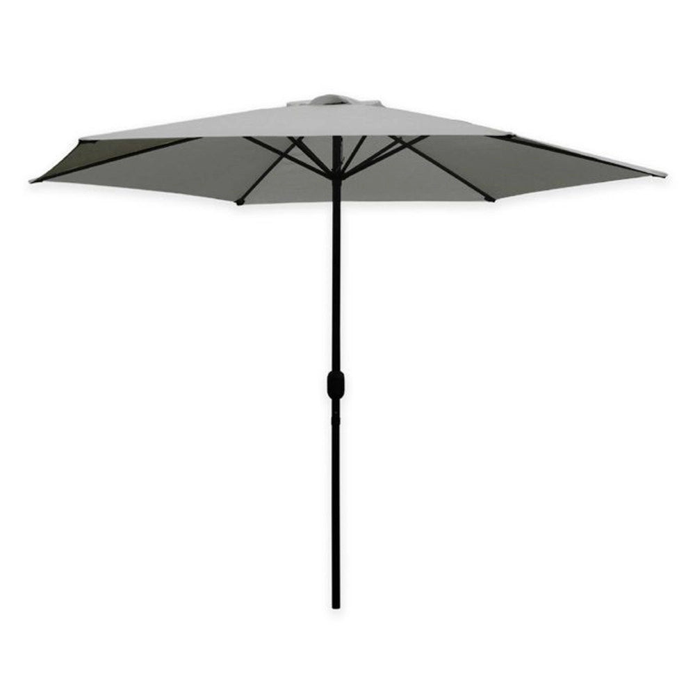 Trade Shop - Ombrellone Da Giardino Parasole Piscina Terrazza ø270x220cm Grigio Manovella 017059 -
