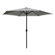 Trade Shop - Ombrellone Da Giardino Parasole Piscina Terrazza ø270x220cm Grigio Manovella 017059 -