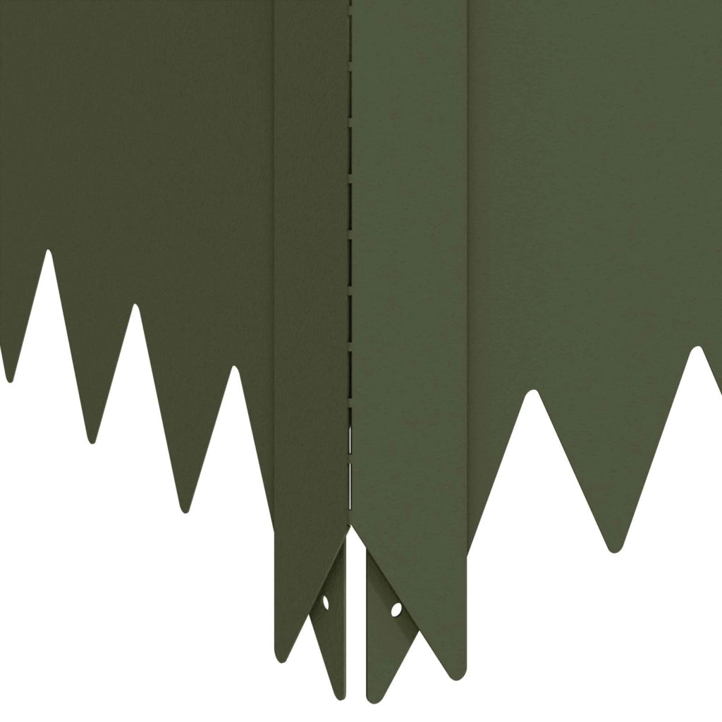 Bordura per Prato 100 x 100 x 35 cm Acciaio Verde Oliva 8008979