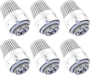 6 termostati radiatori per capelli M30 x 15 bianchi