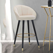 Huanca, Sgabello Imbottito, 55x56x104h cm Bianco Crema