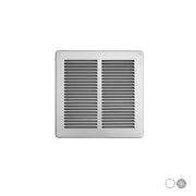 GRIGLIA IN METALLO DA SOVRAPPORRE CON RETE L. 240 X H. 240 MM- Alluminio Argento- FIRST- pezzi 1