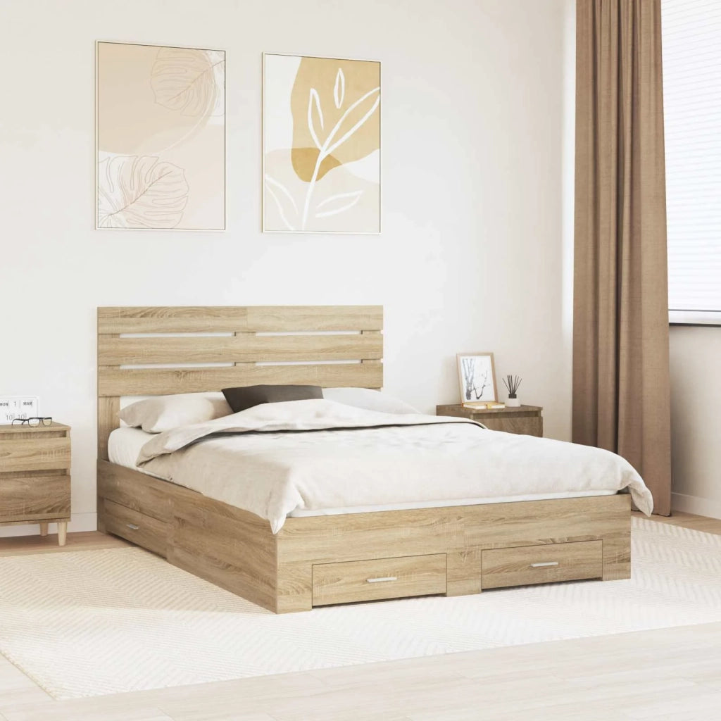 Struttura del letto con cassetto con testiera Legno multistrato