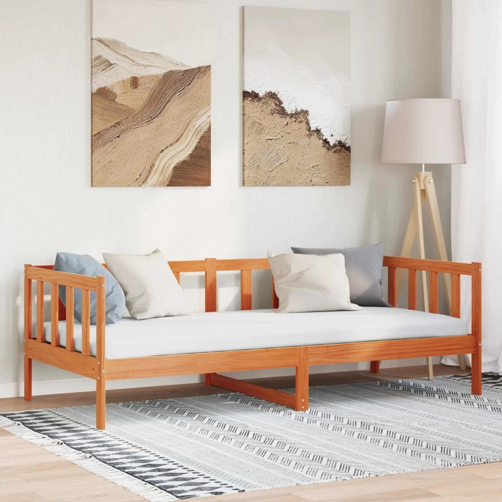 Struttura del letto Marrone cerato 90 x 190 cm Pino massello