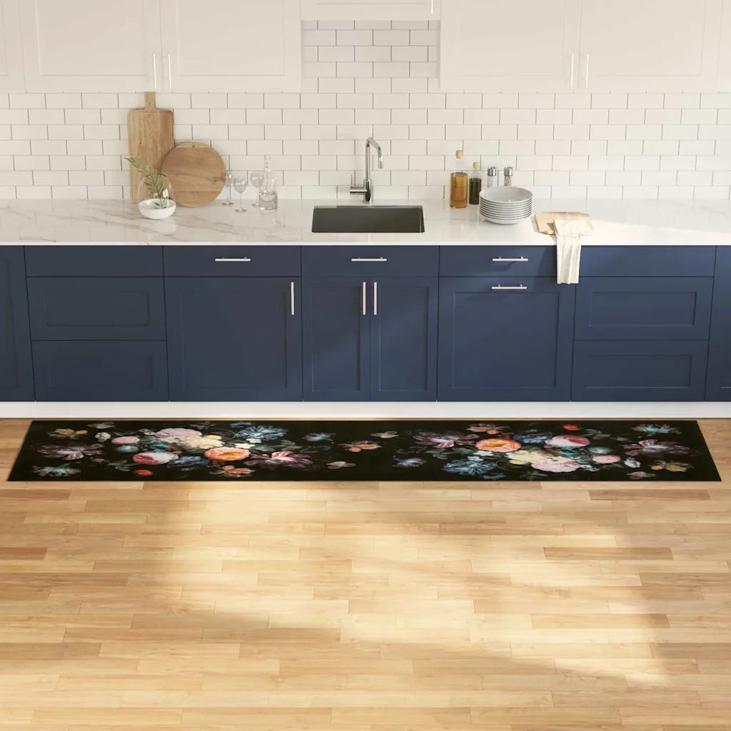 Tappeto da Cucina Nero 300 x 60 cm Velluto 42013427