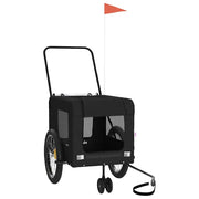 Rimorchio da Bici per Animali Nero Oxford e Ferro CFW3218248