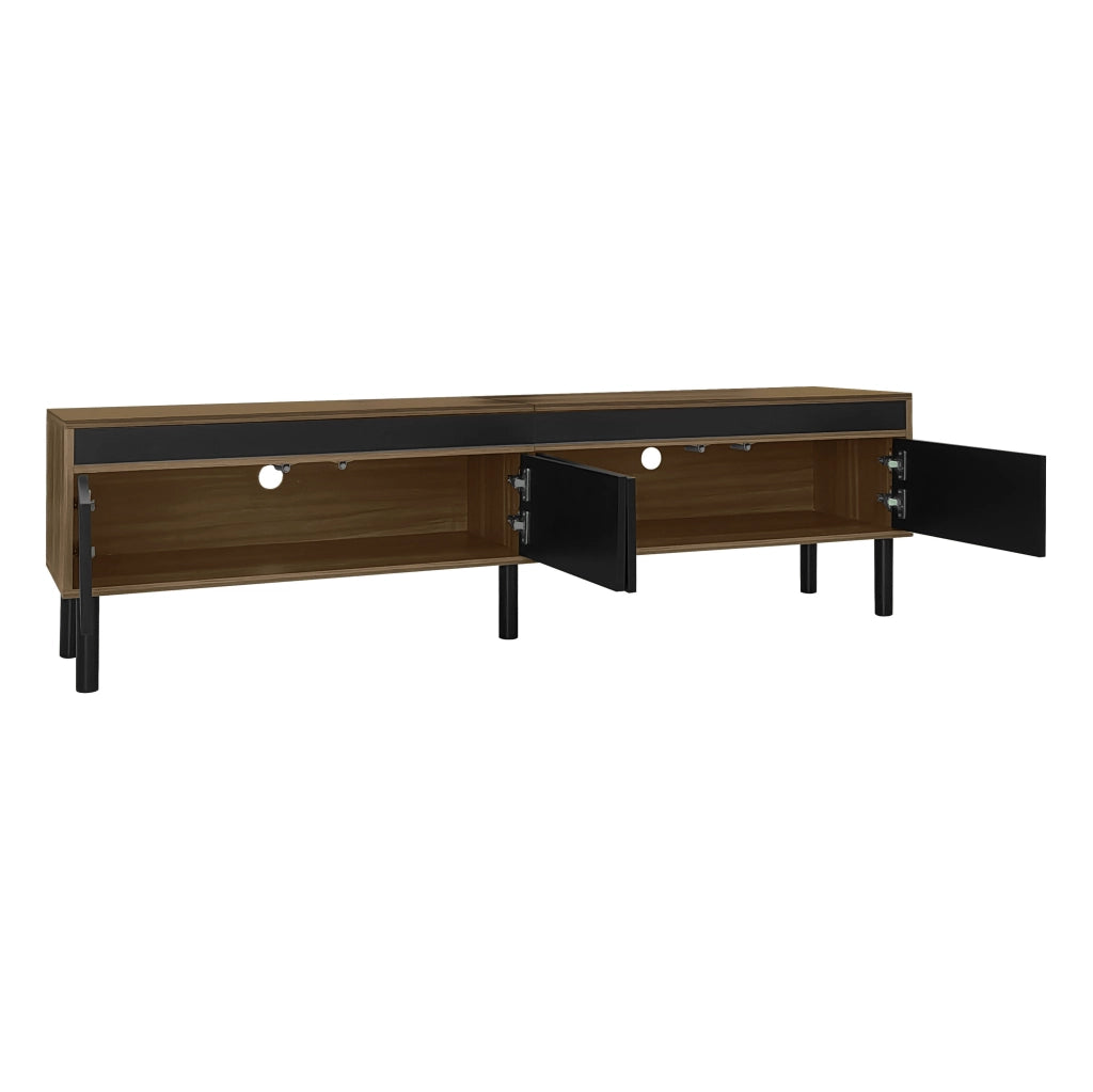 Mobile TV 170x38x47.7 cm; 4 ante con apertura touch; truciolare nero