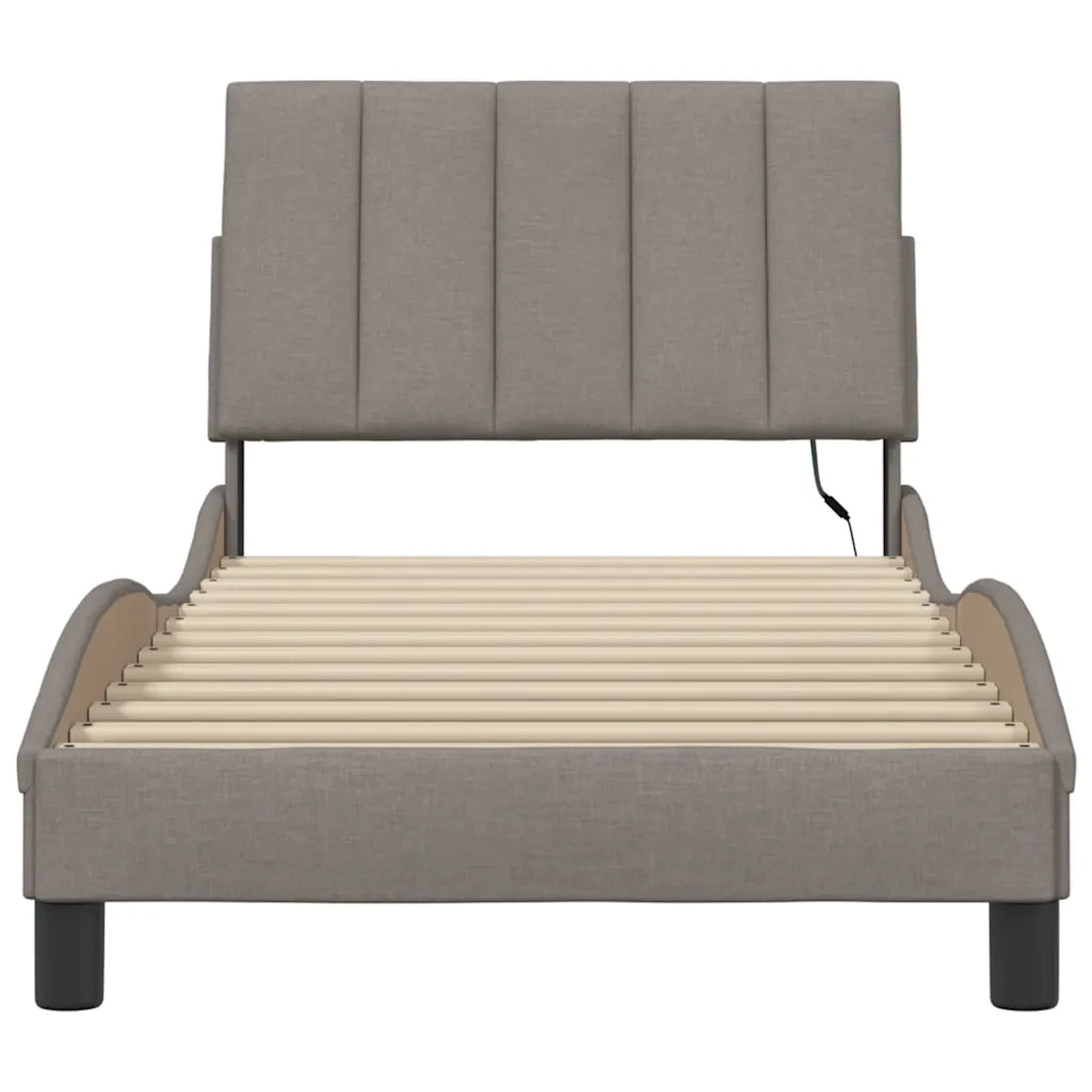 Giroletto senza Materasso Hanko Tortora 90x190 cm Tessuto