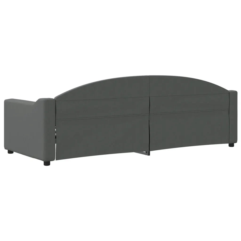 Letto da Giorno Grigio Scuro 80x200 cm in Tessuto