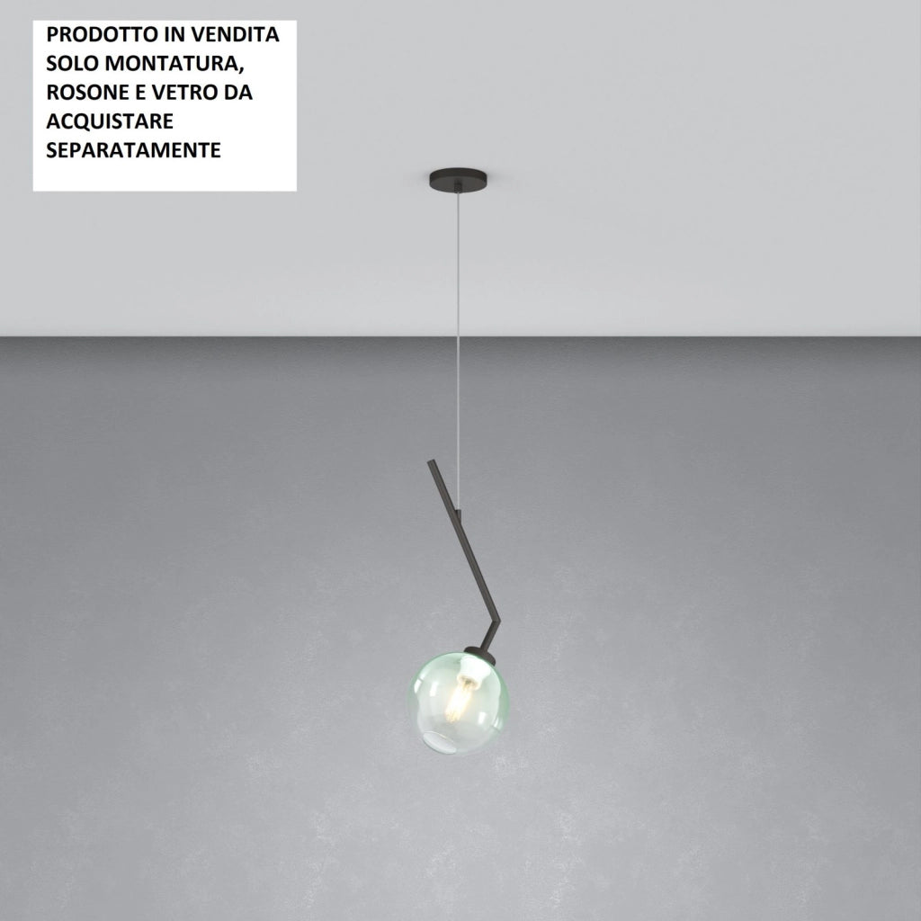 SOLO MONTATURA NEARLY BLACK ATTACCO E27 E27 CAVO CM250 PER VETRI 1240 COLLEZIONE L-LINE ROSONE ACQUISTABILE SEPARATAMENTE