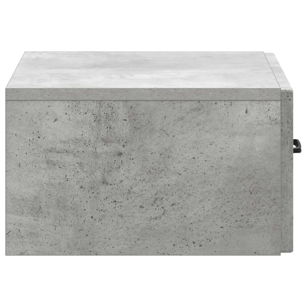 Mobiletto da notte a muro Grigio Cemento 49 x 34,5 x 20 cm