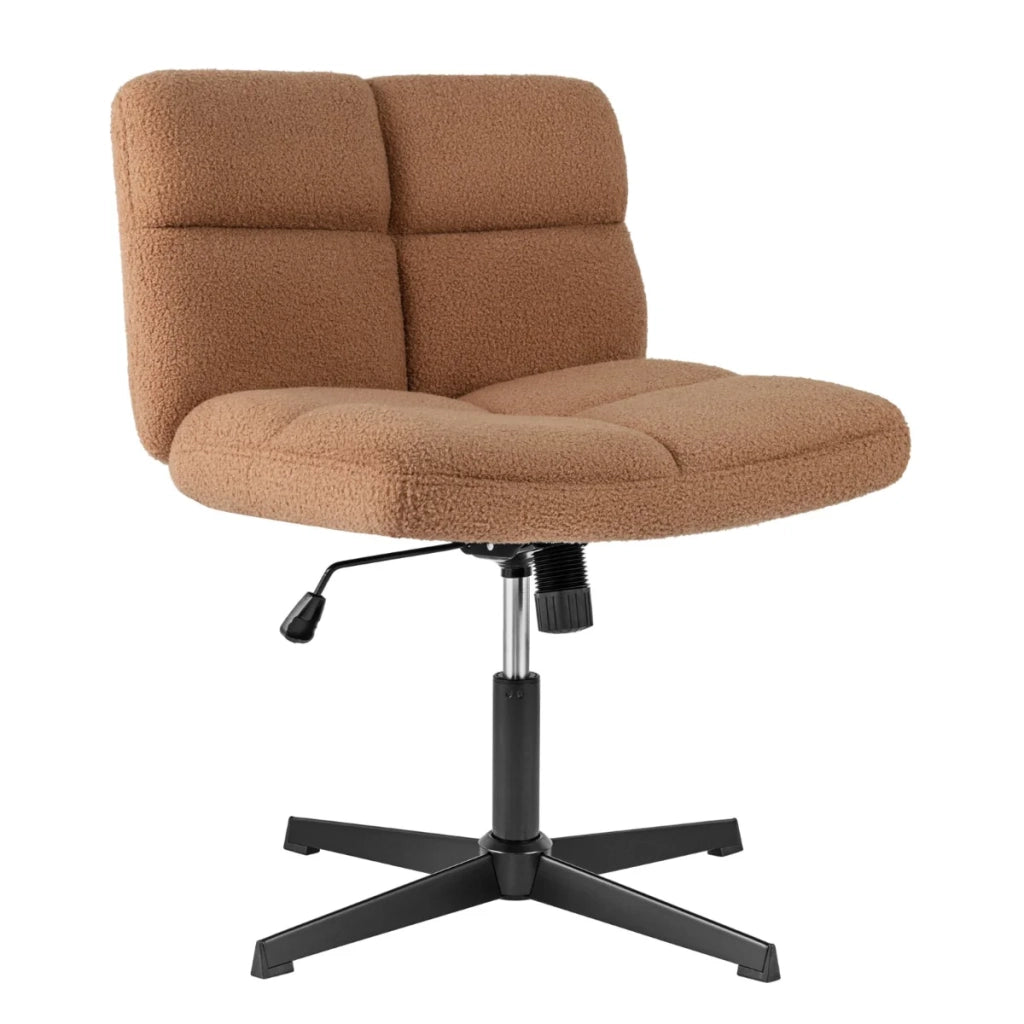 Sedia da ufficio regolabile in altezza 73 x 64 x 78-92 cm seduta ampia girevole a 360° design moderno in similpelle marrone 20_0011121