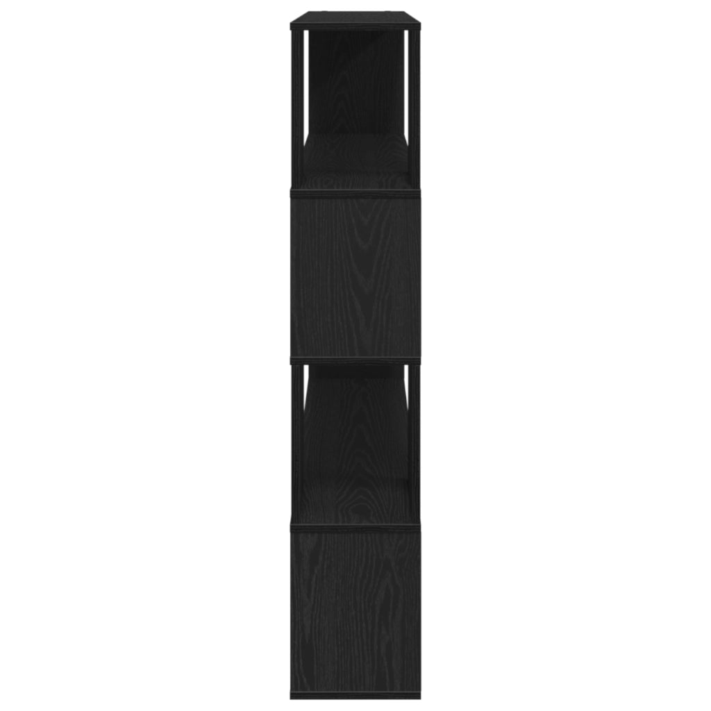 Scaffale  Nero Rovere 100x24x124 cm in legno ingegnerizzato