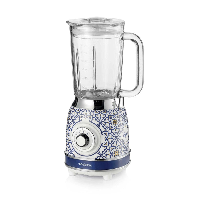 Frullatore 1000W - 4 lame inox - 4 velocità - Tazza in vetro 1,5L