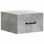 Mobiletto da notte a muro Grigio Cemento 34,5 x 33 x 20 cm 898941