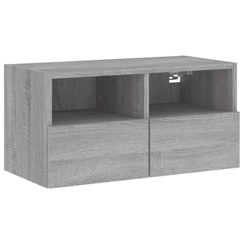 Mobile TV multimediale scaffale TV credenza TV sala da pranzo soggiorno camera da letto 4 pezzi legno ingegnerizzato Sonoma grigio 02_0029247