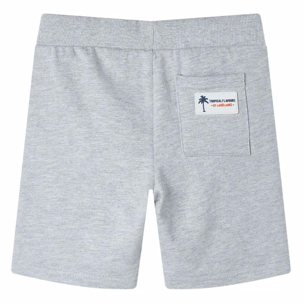 Pantaloncini per Bambini con Coulisse Grigio 128 CFW5290951
