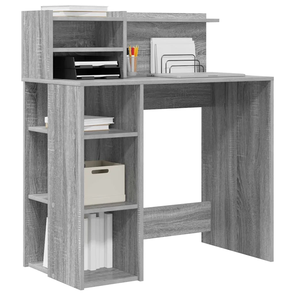 Scrivania Grigio Sonoma 90 x 48 x 101,5 cm Legno multistrato 869527