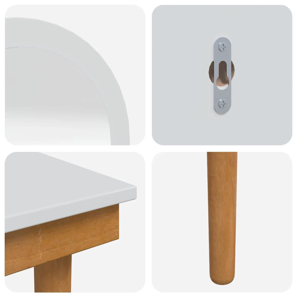 Set Tavolo da Trucco FAUSKE 3 pcs Bianco 76 x 50 x 143 cm 3438587
